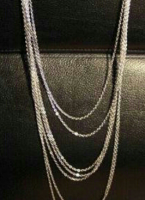 Collar cadenas plateado